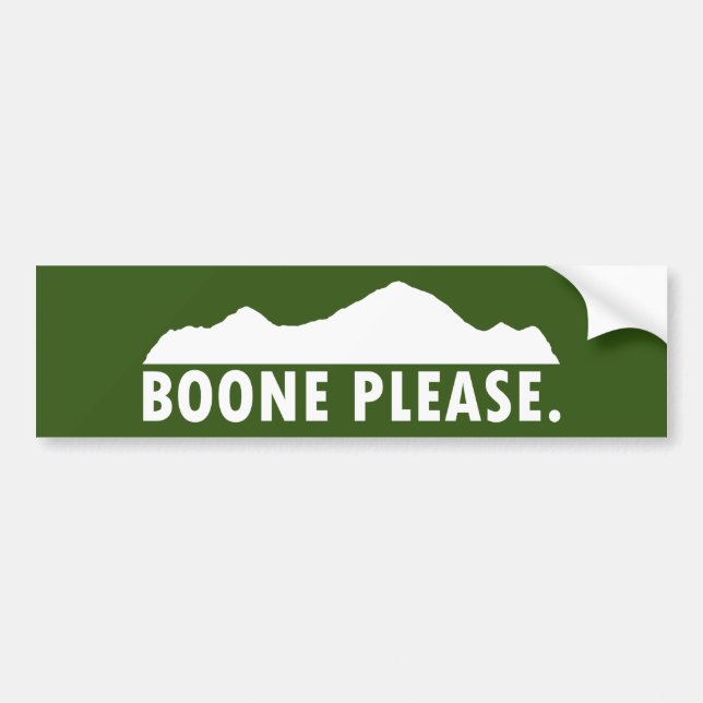  Boone Please Bumper Sticker (Front)