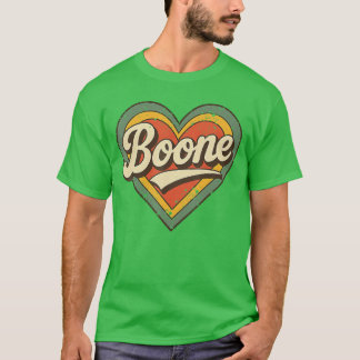 Boone Retro Vintage Heart Loveypography Design gif T-Shirt