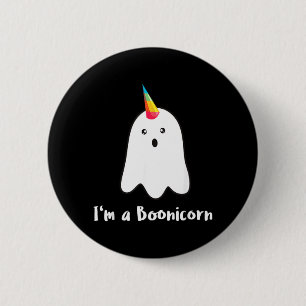 BOOnicorn Boo Ghost Unicorn Halloween Funny 2 Inch Round Button