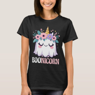 Boonicorn Unicorn Ghost Halloween Men Women Kids T-Shirt