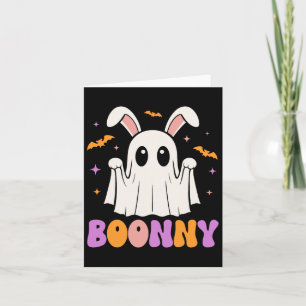Boonny Cute Bunny Ghost Halloween Men Women Kids Card