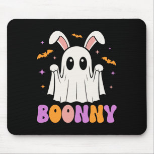 Boonny Cute Bunny Ghost Halloween Men Women Kids  Mouse Pad