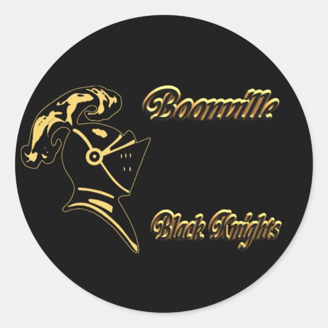 Boonville Black Knight-Sticker-1 Classic Round Sticker (Front)
