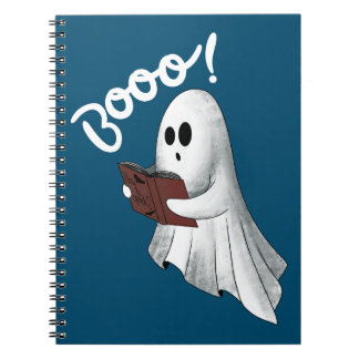 Booo ghost white notebook