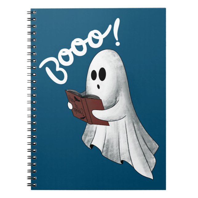 Booo ghost white notebook (Front)