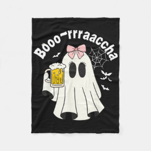 Booo-rrraaccha Funny Ghost Beer Halloween Spooky S Fleece Blanket
