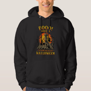 Booo Spooktacular Halloween Witch Cauldron Castle Hoodie