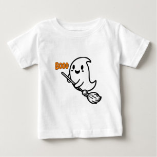 Booo spooky One Halloween Cute Ghost Baby T-Shirt