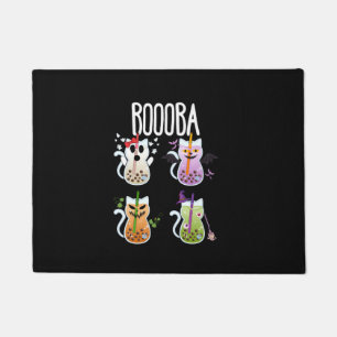 Boooba Kawaii Boba Tea Drink Cat Lover Halloween G Doormat
