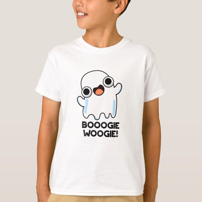 Booogie Woogie Funny Music Ghost Pun  T-Shirt (Front)