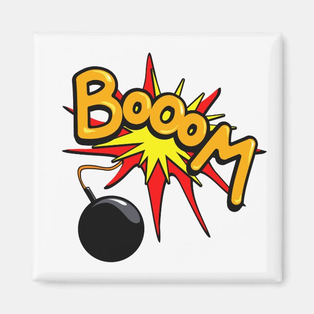 Booom! Square magnet (Front)