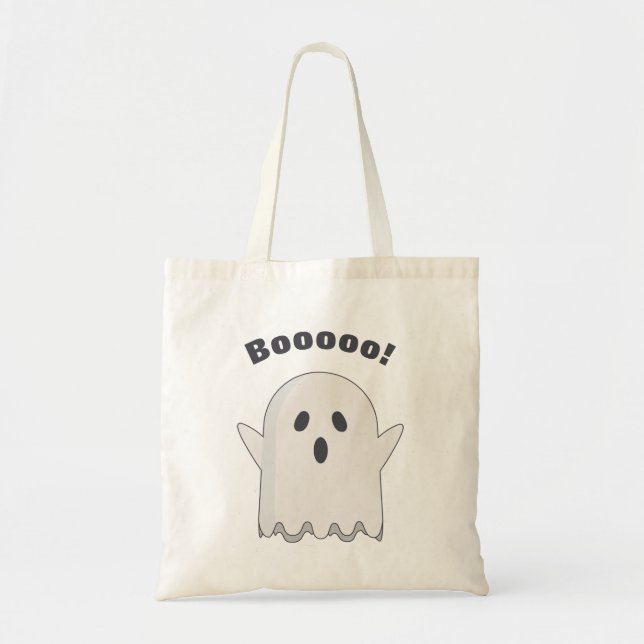 Boooo Halloween Ghost Tote Bag (Front)