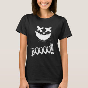BOOOO Scary Pumpkin Face Halloween T-Shirt