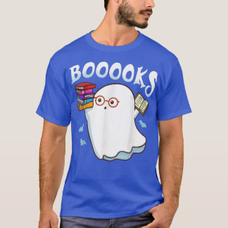 Booooks! Cute Ghost Reading Library Books Hallowee T-Shirt
