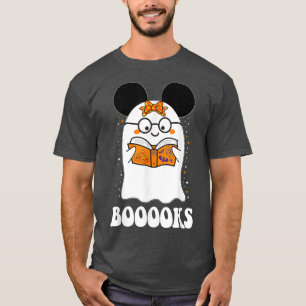 Booooks! Cute Ghost Reading Library Books Hallowee T-Shirt