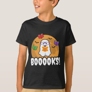 Booooks Ghost  Boo Read Books Library Gift Fun  T-Shirt