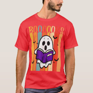 Booooks Ghost Funny Halloween Ghost Reading Books T-Shirt