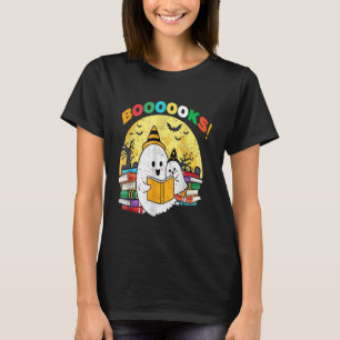 Booooks Ghost Funny Halloween Teacher Book Library T-Shirt