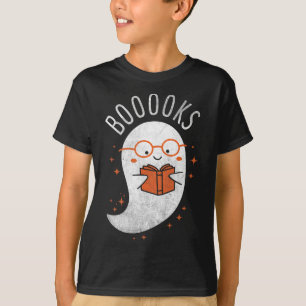 Booooks Ghost Funny Halloween Teacher Book Library T-Shirt