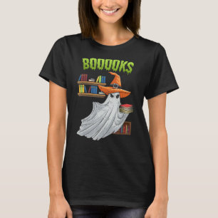Booooks Ghost  Halloween Costume Teacher Book Libr T-Shirt