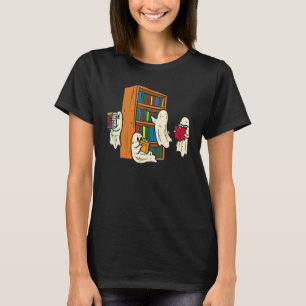 Booooks Ghost  Halloween Teacher Book Library Read T-Shirt