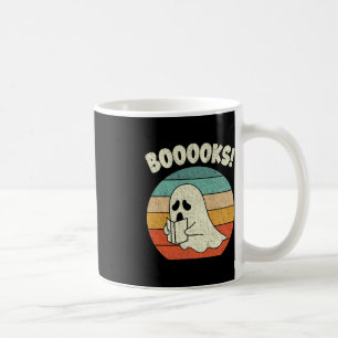 Booooks Ghost Halloween Vintage Teacher Book Libra Coffee Mug