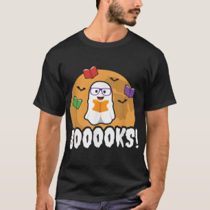Booooks Ghost T Shirt Boo Read Books Library Gift 