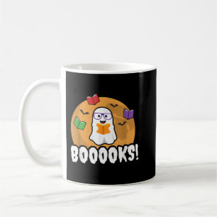 Booooks Ghost T Shirt Boo Read Books Library Gift Coffee Mug
