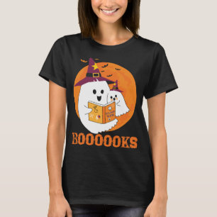 Booooks Halloween Boo Read Books Reading T-Shirt