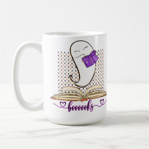 Boooooks! Ghost And Book Halloween Reading Coffee Mug