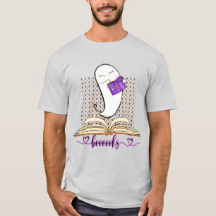 Boooooks! Ghost And Book Halloween Reading T-Shirt