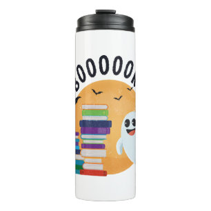 Boooooks Halloween, Booooks Cute Halloween Thermal Tumbler