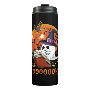 Booooooks Boo Reading Books Halloween Thermal Tumbler