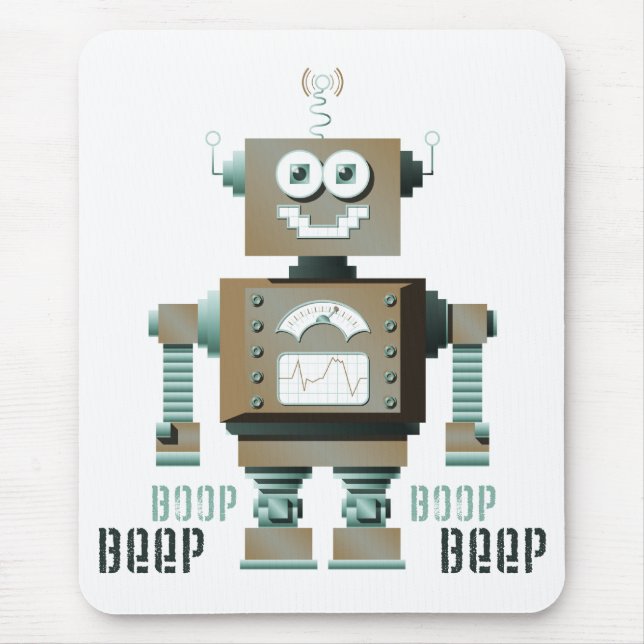 Boop Beep Toy Robot Mousepad (lt) (Front)