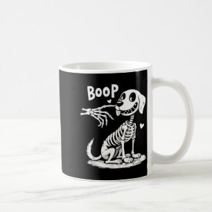 Boop Hand Skeleton And Dog Funny Halloween Dog Coffee Mug