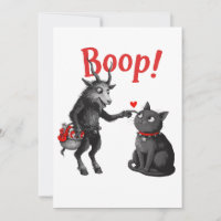 Boop Krampus Booping Black Cat Christmas Xmas