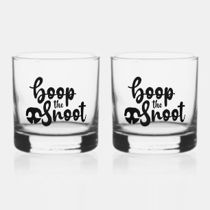 Boop The Snoot Funny Dog Quotes Whiskey Glasses
