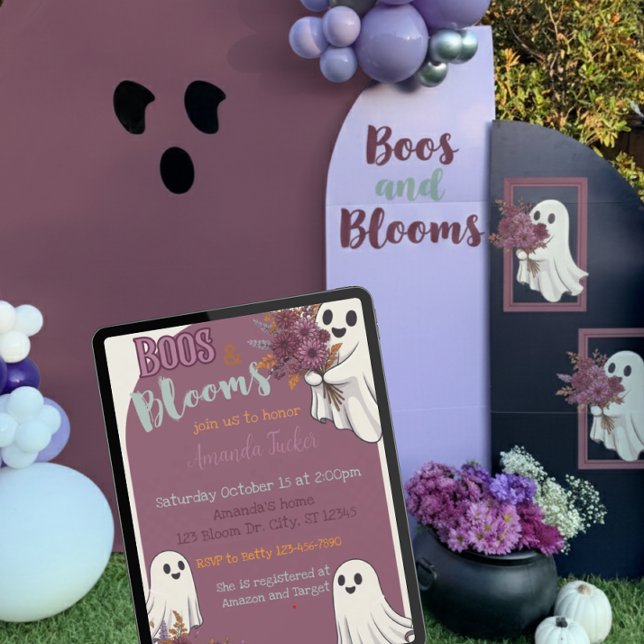 Boos and Blooms Baby Shower Invitation (Creator Uploaded)