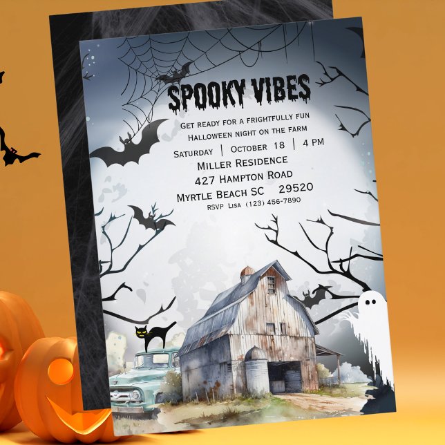   Boos and Booze Adult Halloween Party Invitation (Creator Uploaded)