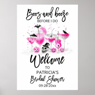 Boos And Booze  Bridal Shower Welcome Sign