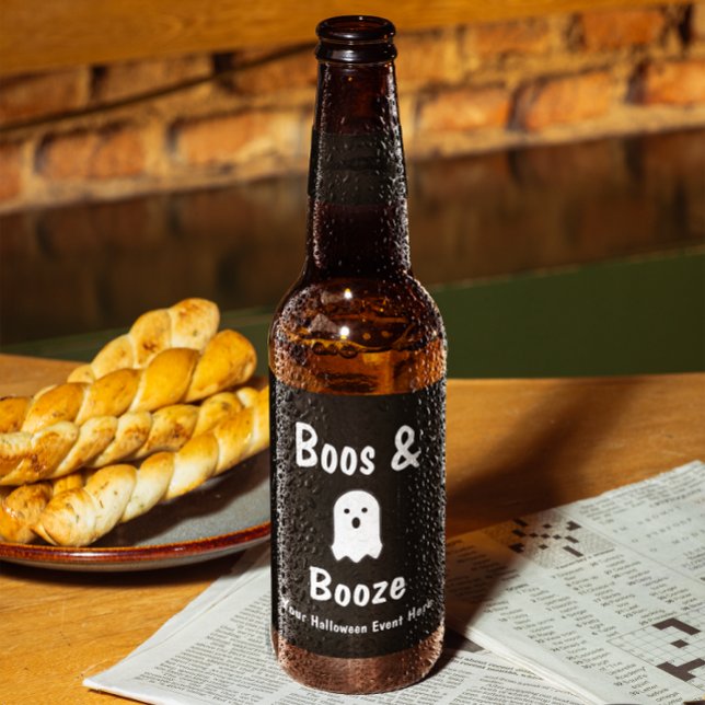 Boos and Booze Halloween Beer Bottle Label (Creator Uploaded)