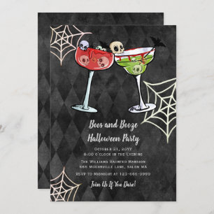 Boos and Booze Halloween Invitation