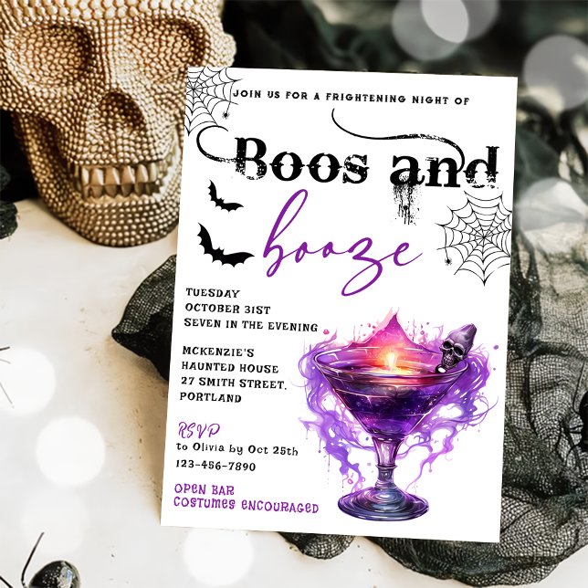 Boos And Booze Halloween Party Invitation (Creator Uploaded)