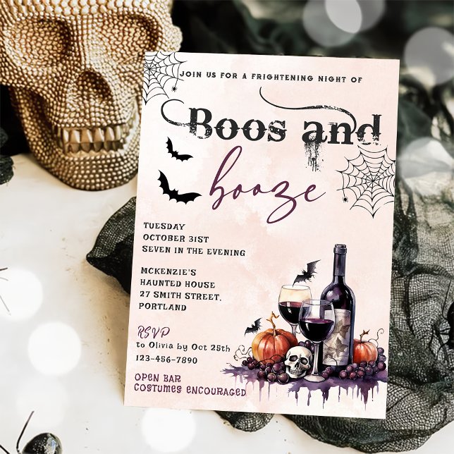 Boos And Booze Halloween Party Invitation (Creator Uploaded)