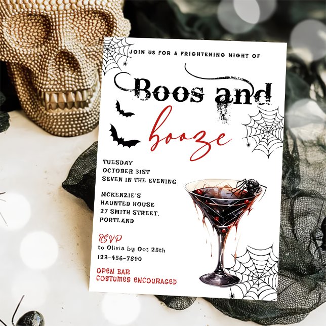 Boos And Booze Halloween Party Invitation (Creator Uploaded)