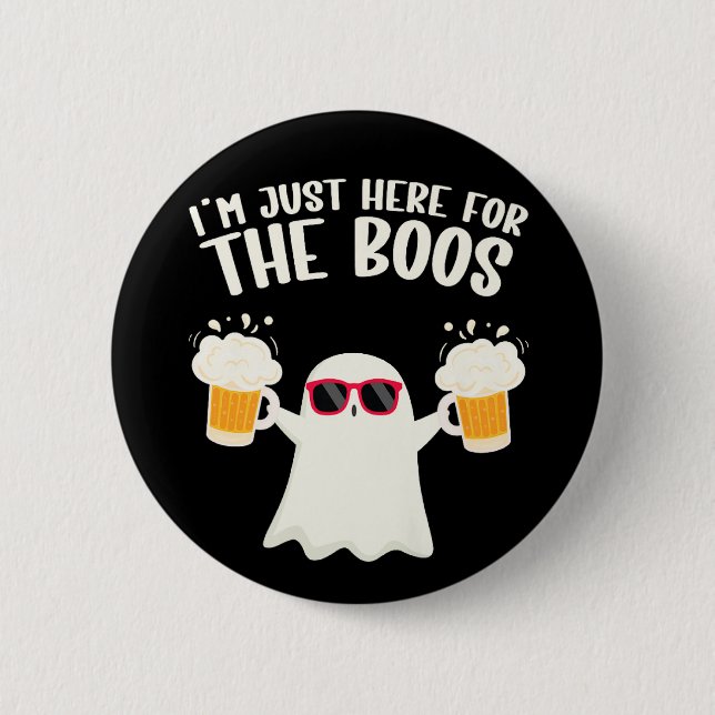 Boos Beer Tipsy Ghost Adults 2 Inch Round Button (Front)