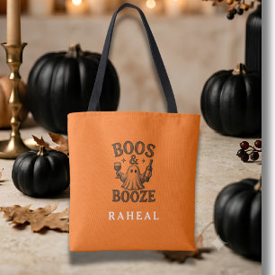 Boos & Booze Vintage Ghost Tote Bag