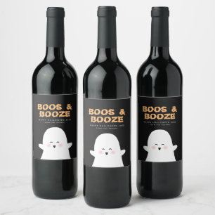 Boos & Bozed Halloween Cute Ghost Vine Étiquette