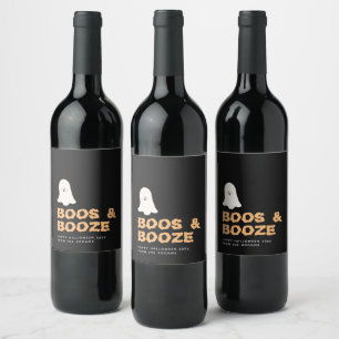 Boos & Bozed Halloween Cute Ghost Vine Étiquette