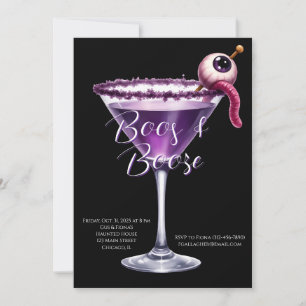Boos et Booze Halloween Cocktail Party Invitation